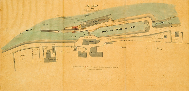 [Plan de l'usine Bainier], 1891. © Jérôme Mongreville / Région Bourgogne-Franche-Comté, Inventaire du patrimoine - 2015