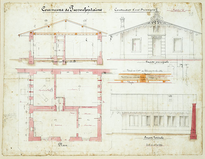 Commune de Passonfontaine. Construction d'une fromagerie, s.d. [1874]. © Jérôme Mongreville / Région Bourgogne-Franche-Comté, Inventaire du patrimoine - 2015