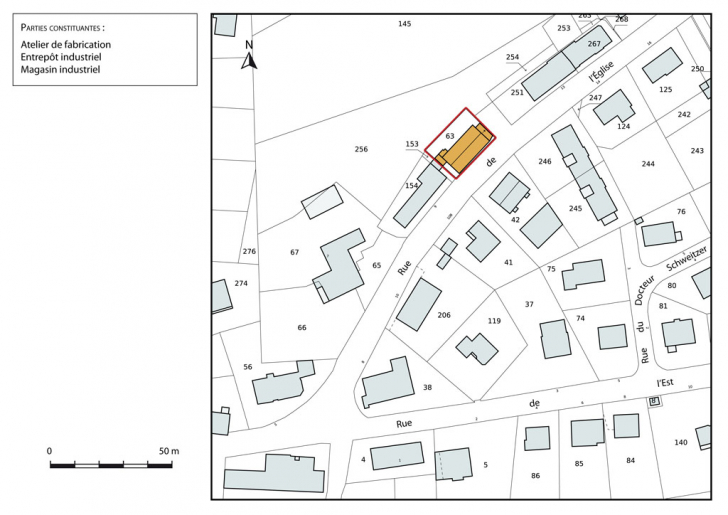Plan-masse et de situation. Extrait du plan cadastral, 2015, section AD. © Mathias Papigny / Région Bourgogne-Franche-Comté, Inventaire du patrimoine - 2015 Plan-masse et de situation. Extrait du plan cadastral, 2015, section AD. © Mathias Papigny / Région Bourgogne-Franche-Comté, Inventaire du patrimoine - 2015