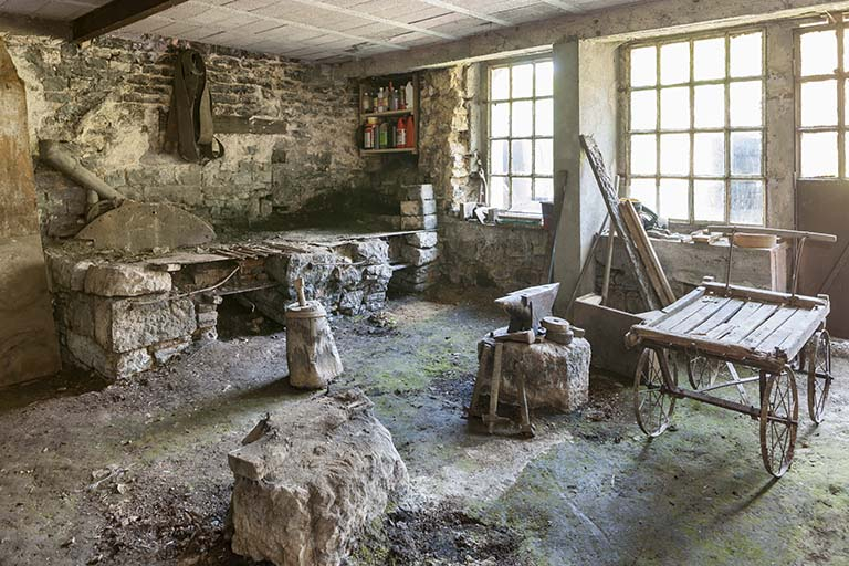 Partie est de l'atelier. © Jérôme Mongreville / Région Bourgogne-Franche-Comté, Inventaire du patrimoine - 2015