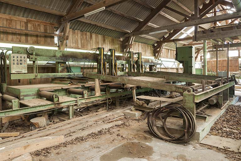 Chariot de la scie à ruban. © Jérôme Mongreville / Région Bourgogne-Franche-Comté, Inventaire du patrimoine - 2015