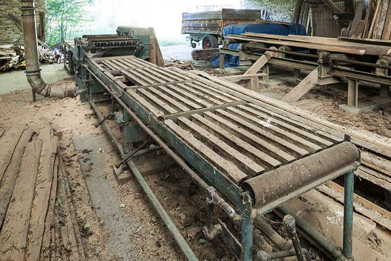 Tapis à rouleaux de la déligneuse. © Jérôme Mongreville / Région Bourgogne-Franche-Comté, Inventaire du patrimoine - 2015