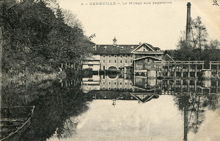 Geneuille - Le mirage aux papeteries, carte postale, s.d. [fin 19e ou début 20e siècle]. © Raphaël Favereaux / Région Bourgogne-Franche-Comté, Inventaire du patrimoine - 2015