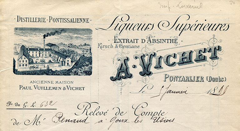 Papier à en-tête, vers 1895. © Raphaël Favereaux / Région Bourgogne-Franche-Comté, Inventaire du patrimoine - 2015