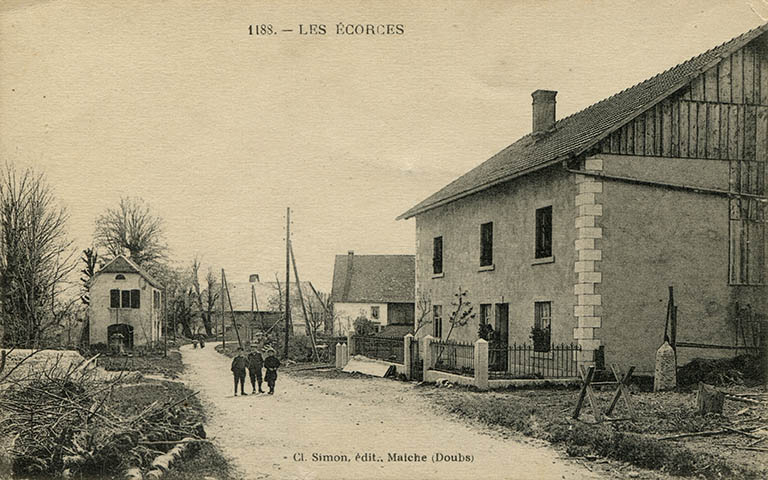 1188. - Les Écorces [la fabrique C. Monnot vue de trois quarts droite], 1er quart 20e siècle (avant 1914). © Laurent Poupard / Région Bourgogne-Franche-Comté, Inventaire du patrimoine - 2015