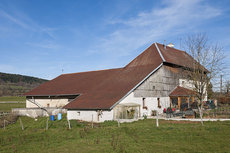 Ferme : façades sud et ouest. © Jérôme Mongreville / Région Bourgogne-Franche-Comté, Inventaire du patrimoine - 2015