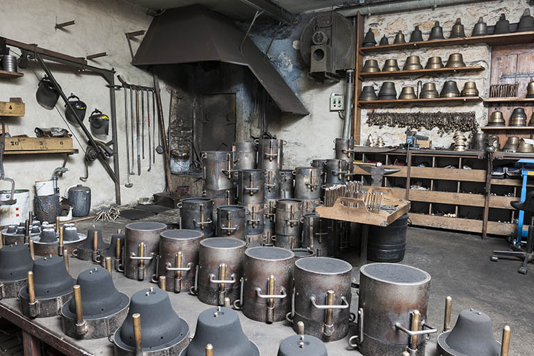 Atelier de fonderie : moulages, châssis, foyer et modèles. © Jérôme Mongreville / Région Bourgogne-Franche-Comté, Inventaire du patrimoine - 2015