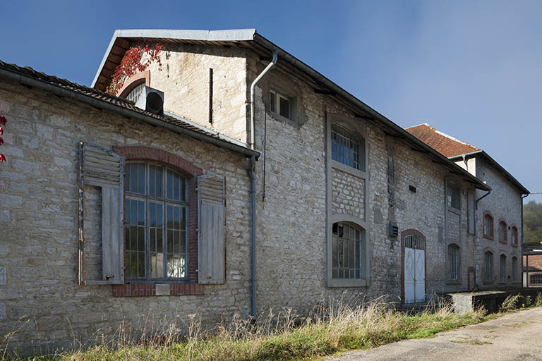 Façades est de l'atelier principal. © Jérôme Mongreville / Région Bourgogne-Franche-Comté, Inventaire du patrimoine - 2015