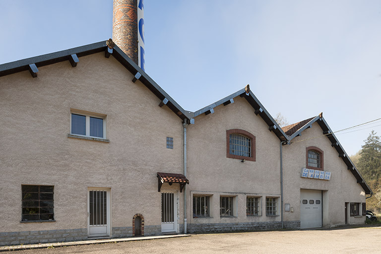 Pignons est de la salle des machines et de la chaufferie. © Jérôme Mongreville / Région Bourgogne-Franche-Comté, Inventaire du patrimoine - 2015