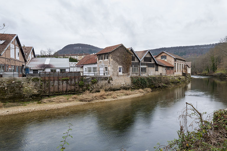Conciergerie et ateliers de la pointe ouest de l'usine. © Jérôme Mongreville / Région Bourgogne-Franche-Comté, Inventaire du patrimoine - 2015