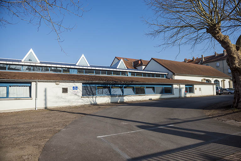 Détail de façade ouest des ateliers. © Mary Ruffinoni / Région Bourgogne-Franche-Comté, Inventaire du patrimoine - 2015