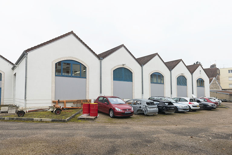Les pignons nord-ouest des ateliers. © Mary Ruffinoni / Région Bourgogne-Franche-Comté, Inventaire du patrimoine - 2015