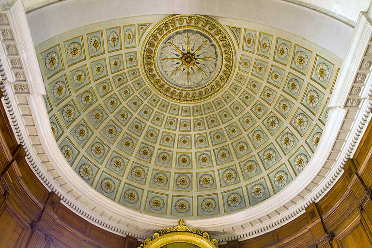Voûte à caissons, choeur de l'église. © Sonia Dourlot / Région Bourgogne-Franche-Comté, Inventaire du patrimoine - 2015