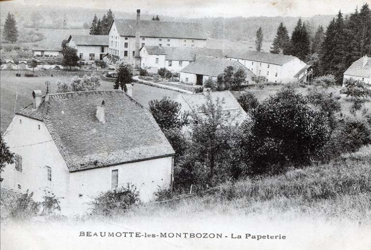 Beaumotte-lès-Montbozon - La Papeterie, carte postale , s.d. [fin 19e ou début 20e siècle]. © Jérôme  Mongreville (reproduction) / Région Bourgogne-Franche-Comté, Inventaire du patrimoine - 2015
