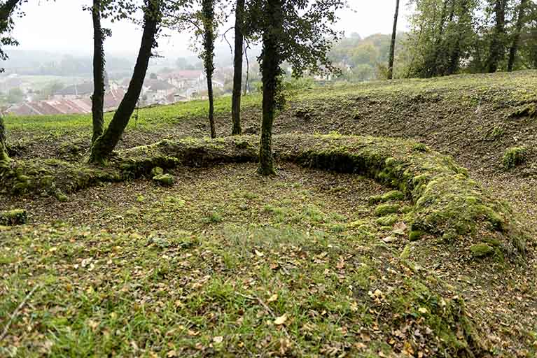A l'est du promontoire : vestiges.  © Sonia Dourlot / Région Bourgogne-Franche-Comté, Inventaire du patrimoine - 2015