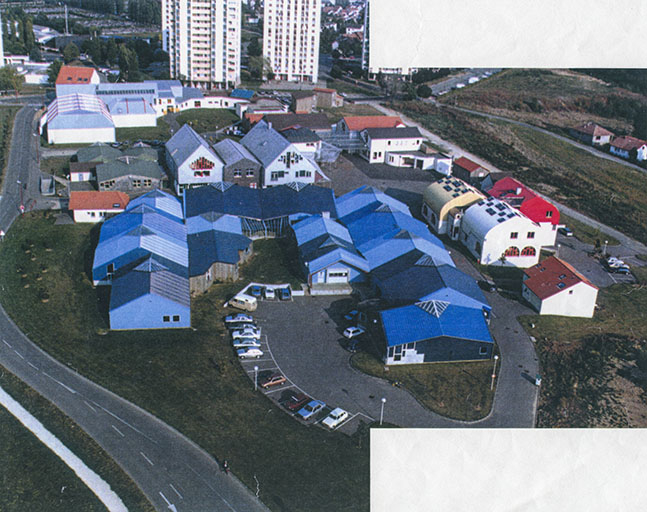 Vue aérienne (sans date). © Jérôme  Mongreville (reproduction) / Région Bourgogne-Franche-Comté, Inventaire du patrimoine - 2015