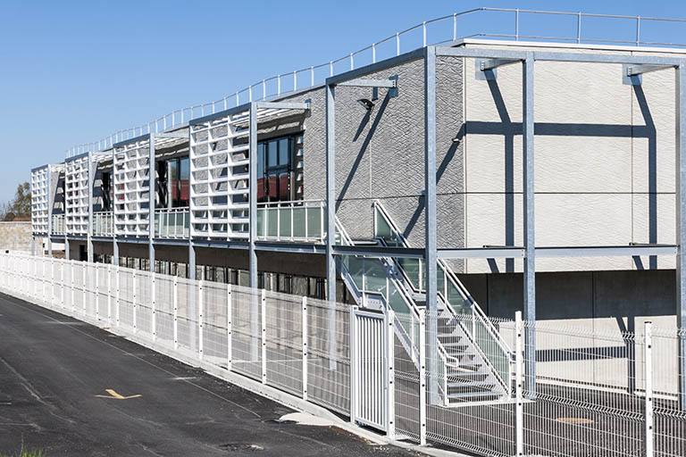 Façade sud de l'extension. © Jérôme Mongreville / Région Bourgogne-Franche-Comté, Inventaire du patrimoine - 2016 Façade sud de l'extension. © Jérôme Mongreville / Région Bourgogne-Franche-Comté, Inventaire du patrimoine - 2016