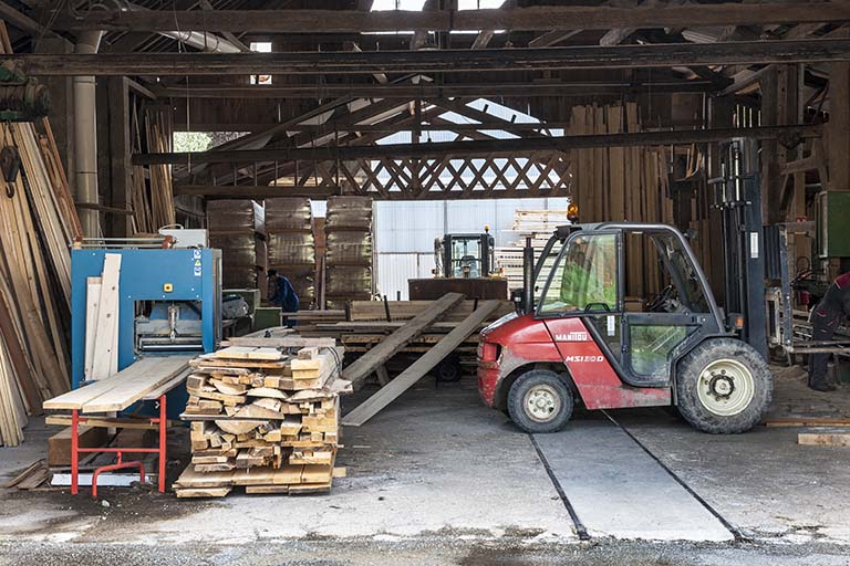 Atelier de scierie. © Jérôme Mongreville / Région Bourgogne-Franche-Comté, Inventaire du patrimoine - 2016