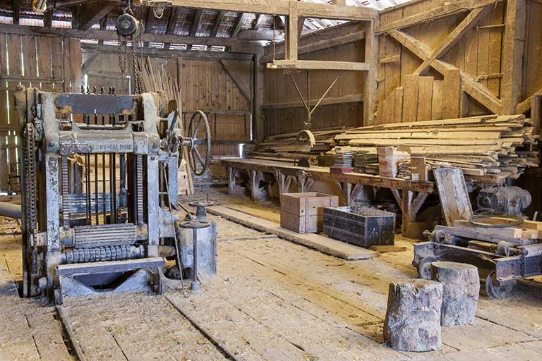 Châssis multilames Socolest et scie circulaire. © Jérôme Mongreville / Région Bourgogne-Franche-Comté, Inventaire du patrimoine - 2016