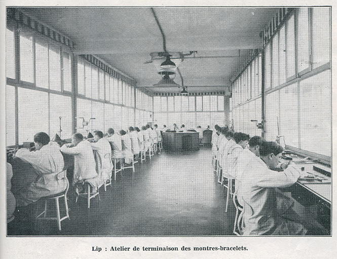Lip : atelier de terminaison des montres-bracelets, 1933. © Raphaël Favereaux / Région Bourgogne-Franche-Comté, Inventaire du patrimoine - 2016 Lip : atelier de terminaison des montres-bracelets, 1933. © Raphaël Favereaux / Région Bourgogne-Franche-Comté, Inventaire du patrimoine - 2016