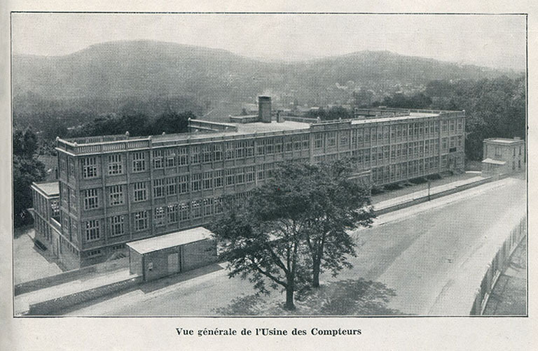 Vue générale de l'Usine des Compteurs, 1933. © Laurent Poupard / Région Bourgogne-Franche-Comté, Inventaire du patrimoine - 2016