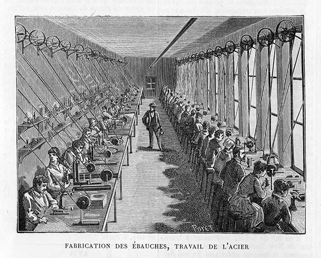 Fabrication des ébauches, travail de l'acier, 1885. © Sonia Dourlot / Région Bourgogne-Franche-Comté, Inventaire du patrimoine - 2016
