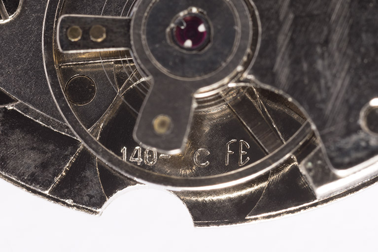 Logotype France Ebauches et numéro de modèle. © Sonia Dourlot / Région Bourgogne-Franche-Comté, Inventaire du patrimoine - 2016