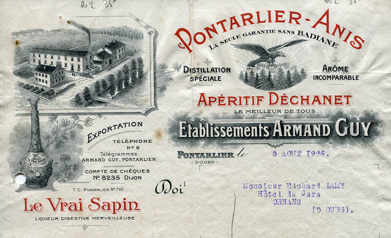 Papier à en-tête, s.d. [vers 1935]. © Raphaël Favereaux / Région Bourgogne-Franche-Comté, Inventaire du patrimoine - 2016