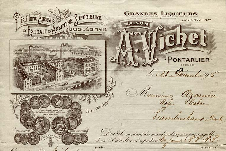 Papier à en-tête, vers 1916. © Raphaël Favereaux / Région Bourgogne-Franche-Comté, Inventaire du patrimoine - 2016