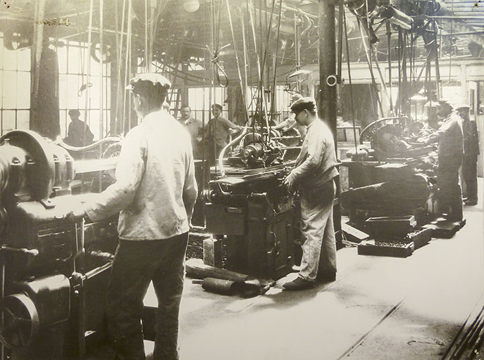 Atelier des machines-outils, phot. Stainacre, s.d. [début 20e siècle]. © Stainacre / Région Bourgogne-Franche-Comté, Inventaire du patrimoine - 2016