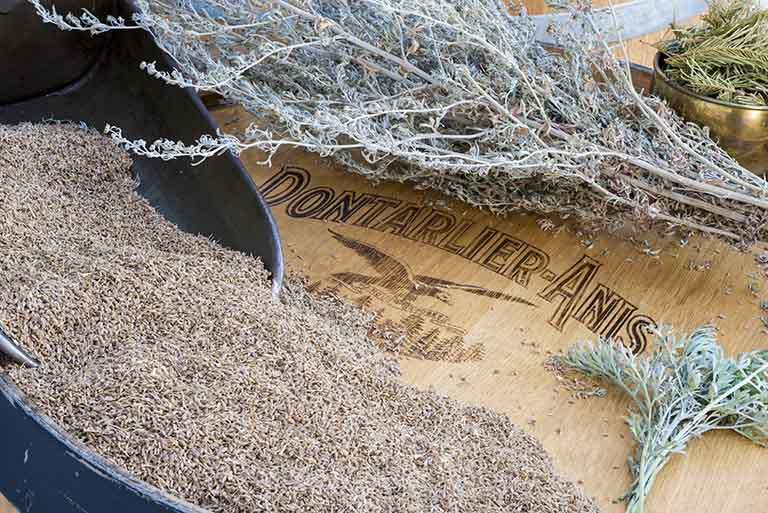 Matière première : anis, grande absinthe et sapin. © Jérôme Mongreville / Région Bourgogne-Franche-Comté, Inventaire du patrimoine - 2016