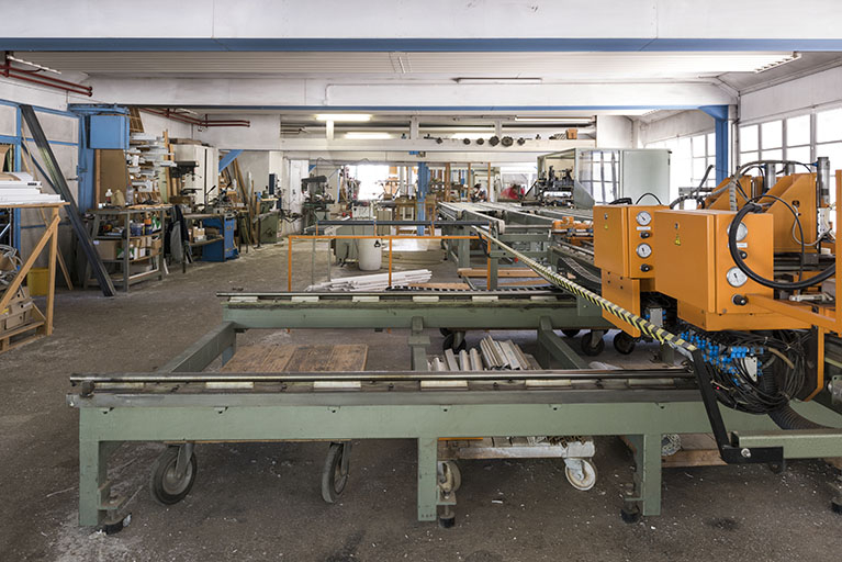 Site d'origine, atelier de fabrication nord : intérieur du deuxième niveau, depuis l'ouest. © Sonia Dourlot / Région Bourgogne-Franche-Comté, Inventaire du patrimoine - 2016