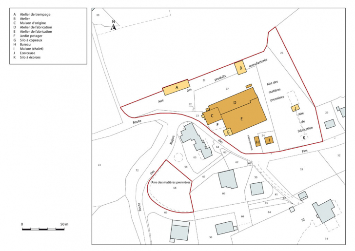 Plan-masse et de situation. © Mathias Papigny / Région Bourgogne-Franche-Comté, Inventaire du patrimoine - 2016