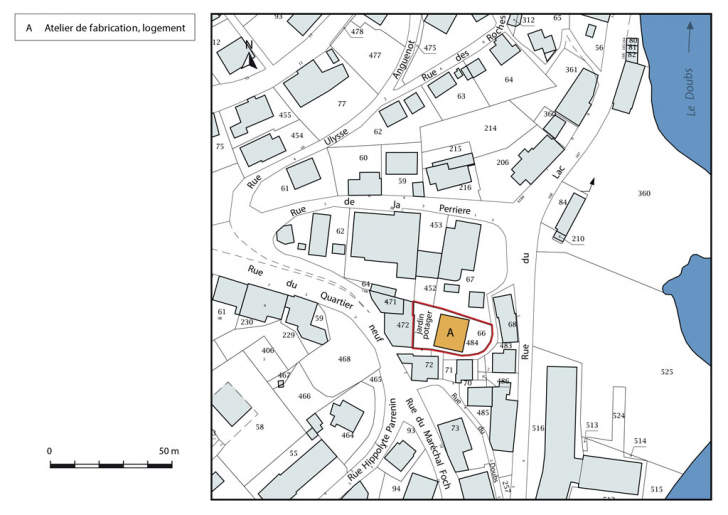 Plan-masse et de situation. © Mathias Papigny / Région Bourgogne-Franche-Comté, Inventaire du patrimoine - 2016