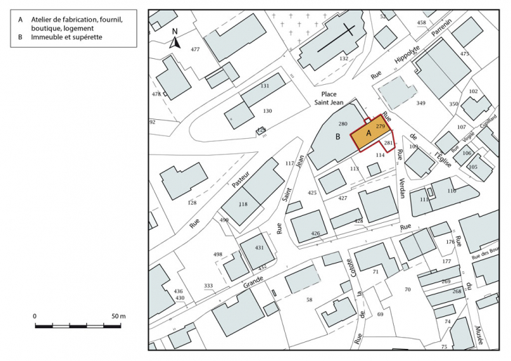 Plan-masse et de situation. © Mathias Papigny / Région Bourgogne-Franche-Comté, Inventaire du patrimoine - 2016