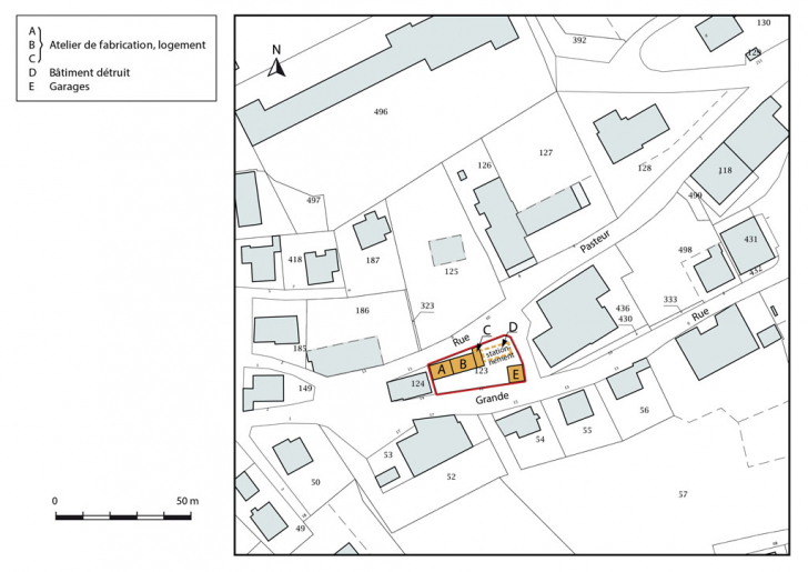 Plan-masse et de situation. © Mathias Papigny / Région Bourgogne-Franche-Comté, Inventaire du patrimoine - 2016