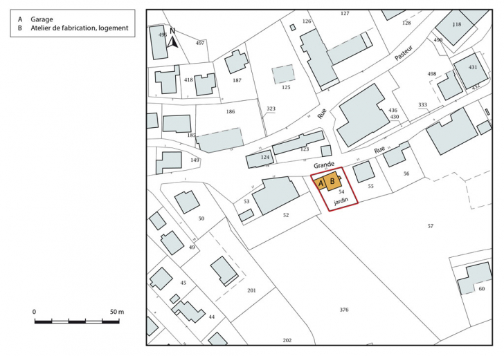 Plan-masse et de situation. © Mathias Papigny / Région Bourgogne-Franche-Comté, Inventaire du patrimoine - 2016 Plan-masse et de situation. © Mathias Papigny / Région Bourgogne-Franche-Comté, Inventaire du patrimoine - 2016