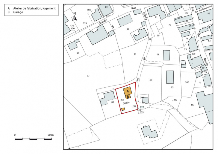 Plan-masse et de situation. © Mathias Papigny / Région Bourgogne-Franche-Comté, Inventaire du patrimoine - 2016 Plan-masse et de situation. © Mathias Papigny / Région Bourgogne-Franche-Comté, Inventaire du patrimoine - 2016