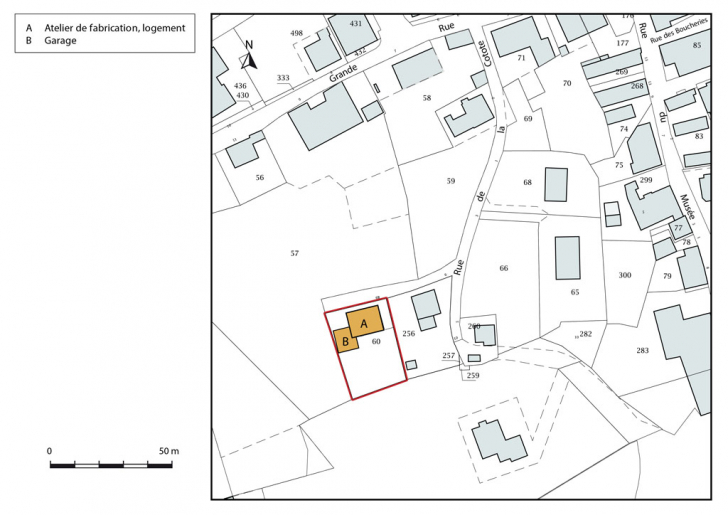 Plan-masse et de situation. © Mathias Papigny / Région Bourgogne-Franche-Comté, Inventaire du patrimoine - 2016 Plan-masse et de situation. © Mathias Papigny / Région Bourgogne-Franche-Comté, Inventaire du patrimoine - 2016
