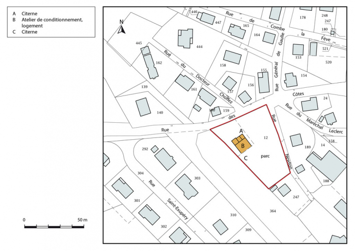 Plan-masse et de situation. © Mathias Papigny / Région Bourgogne-Franche-Comté, Inventaire du patrimoine - 2016