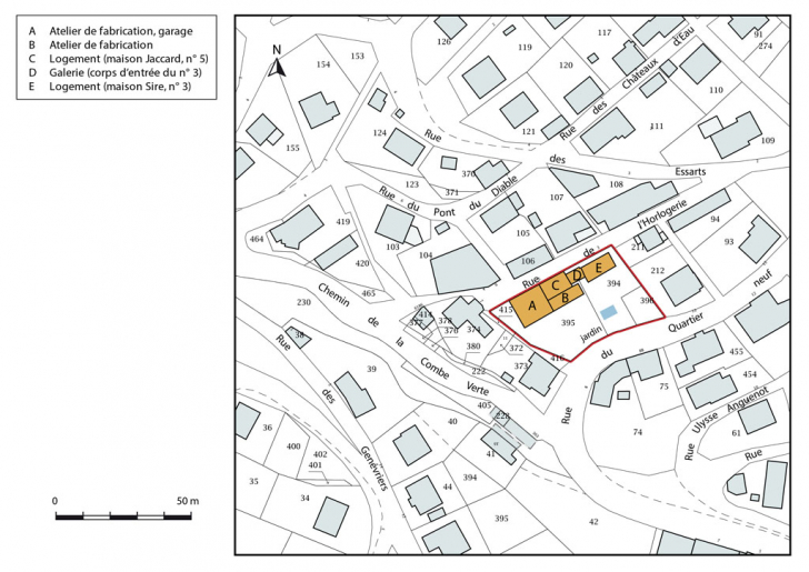 Plan-masse et de situation. © Mathias Papigny / Région Bourgogne-Franche-Comté, Inventaire du patrimoine - 2016