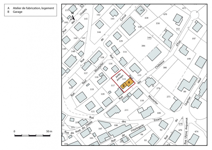 Plan-masse et de situation. © Mathias Papigny / Région Bourgogne-Franche-Comté, Inventaire du patrimoine - 2016