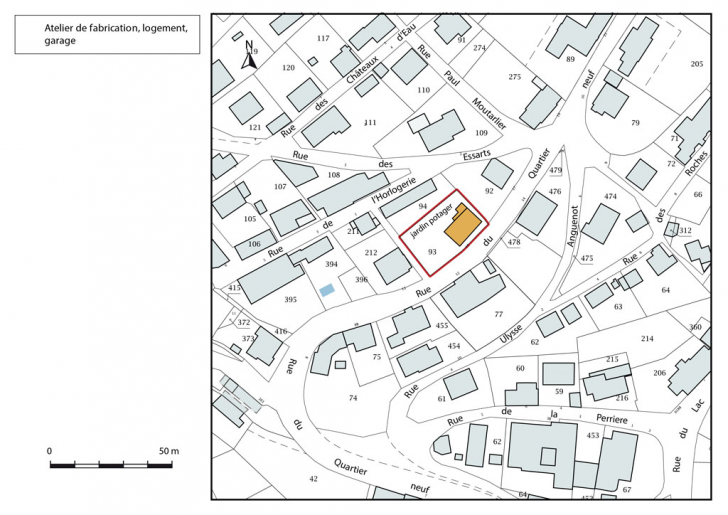 Plan-masse et de situation. © Mathias Papigny / Région Bourgogne-Franche-Comté, Inventaire du patrimoine - 2016 Plan-masse et de situation. © Mathias Papigny / Région Bourgogne-Franche-Comté, Inventaire du patrimoine - 2016