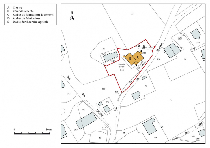 Plan-masse et de situation. © Mathias Papigny / Région Bourgogne-Franche-Comté, Inventaire du patrimoine - 2016 Plan-masse et de situation. © Mathias Papigny / Région Bourgogne-Franche-Comté, Inventaire du patrimoine - 2016