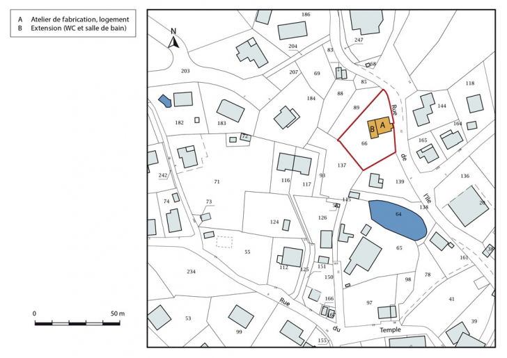 Plan-masse et de situation. © Mathias Papigny / Région Bourgogne-Franche-Comté, Inventaire du patrimoine - 2016