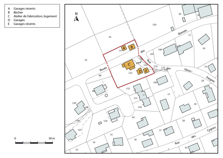 Plan-masse et de situation. © Mathias Papigny / Région Bourgogne-Franche-Comté, Inventaire du patrimoine - 2016