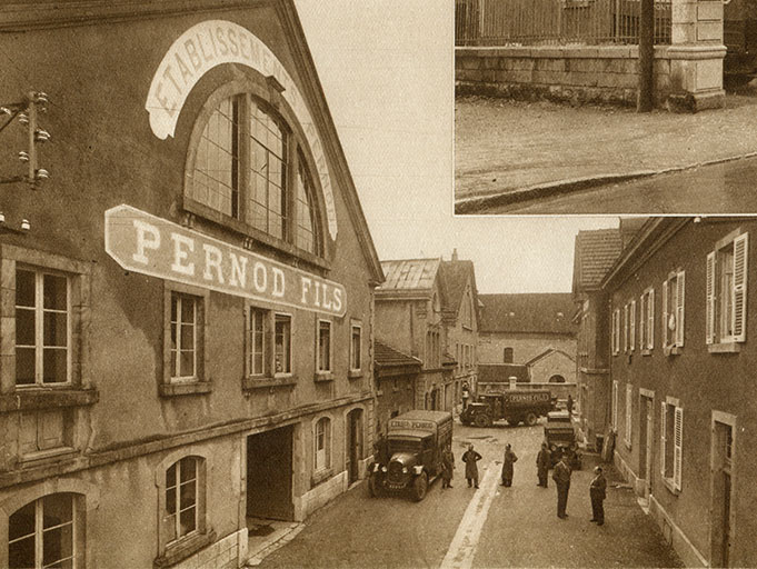 Entrepôts de la société Hémard-Pernod Fils, photogr., s.d. [vers 1930]. © Gilbert Poinsot / Région Bourgogne-Franche-Comté, Inventaire du patrimoine - 2016