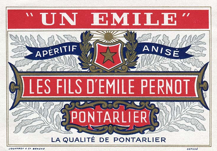 Etiquette de bouteille Un Emile, s.d. [2e moitié 20e siècle]. © Raphaël Favereaux / Région Bourgogne-Franche-Comté, Inventaire du patrimoine - 2016
