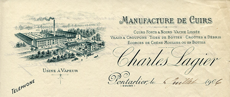 Papier à en-tête, s.d. [début 20e siècle]. © Raphaël Favereaux / Région Bourgogne-Franche-Comté, Inventaire du patrimoine - 2016