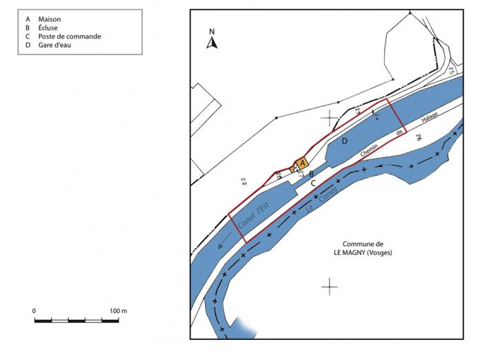 Plan masse et de situation. © Mathias Papigny / Région Bourgogne-Franche-Comté, Inventaire du patrimoine - 2016